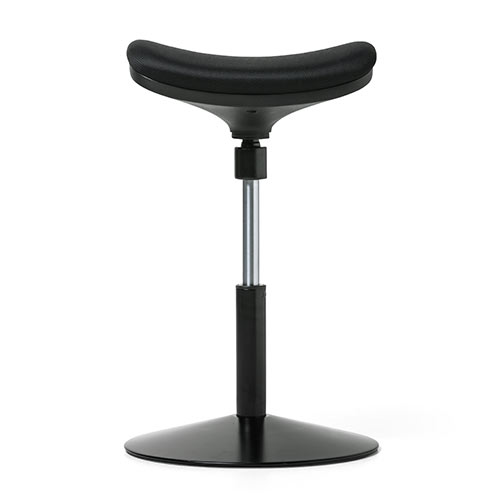 【アウトレット】ハイスツール 座面フレキシブル可動 ガス圧高さ調整 ブラック