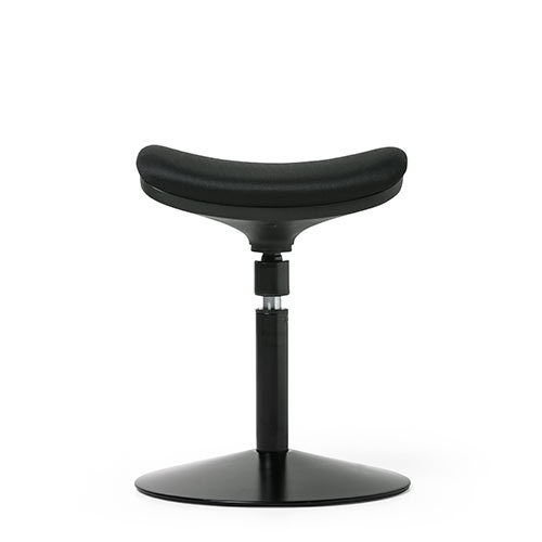 【アウトレット】ハイスツール 座面フレキシブル可動 ガス圧高さ調整 ブラック