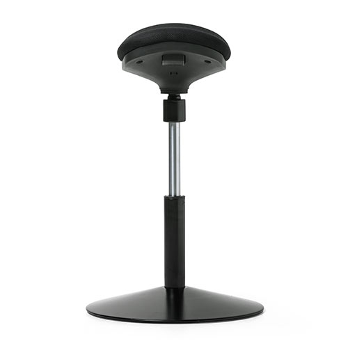 【アウトレット】ハイスツール 座面フレキシブル可動 ガス圧高さ調整 ブラック