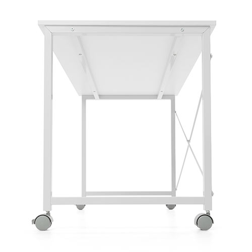 【アウトレット】キャスター付きワークデスク(幅100cm・奥行60cm・高さ70cm・ホワイト)