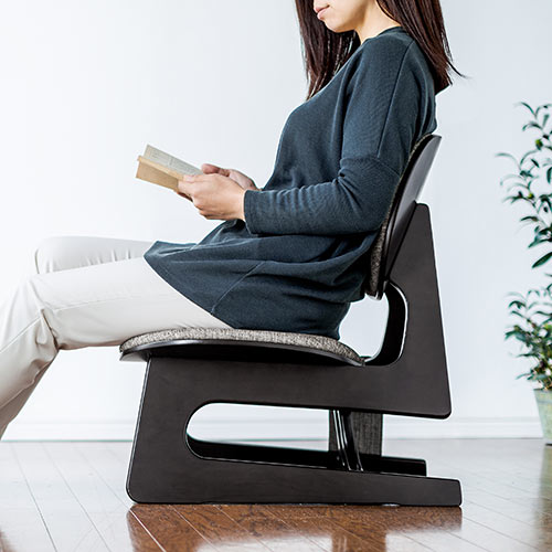 低座椅子 座敷椅子 和室椅子 あぐら 木製フレーム リモコンポケット付き