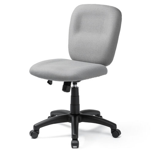 オフィスチェア 布張り ロッキング機能 キャスター付き グレー