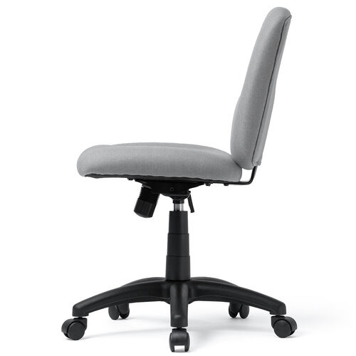 オフィスチェア 布張り ロッキング機能 キャスター付き グレー