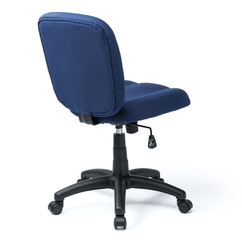 オフィスチェア 布張り ロッキング機能 キャスター付き ネイビー