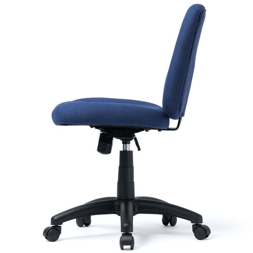 オフィスチェア 布張り ロッキング機能 キャスター付き ネイビー
