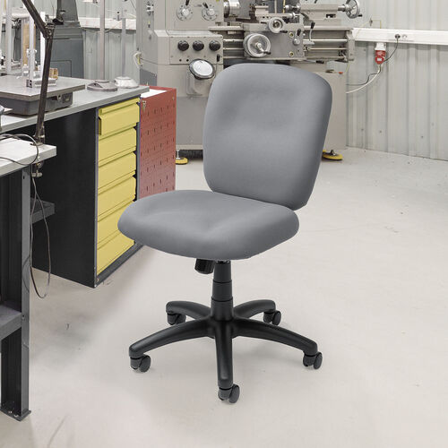 防汚 防傷 オフィスチェア 布張り ロッキング機能 キャスター付き グレー