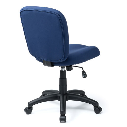 防汚 防傷 オフィスチェア 布張り ロッキング機能 キャスター付き ネイビー