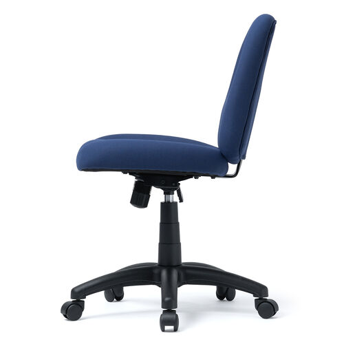 防汚 防傷 オフィスチェア 布張り ロッキング機能 キャスター付き ネイビー