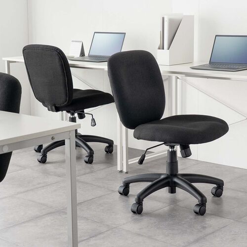 【アウトレット】オフィスチェア 布張り ロッキング機能 キャスター付き ブラック