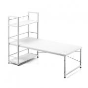 【アウトレット】ローデスク(収納付・木製・120cm幅・ローデスク・ホワイト)