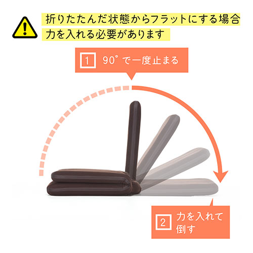 【アウトレット】折りたたみ座椅子 ファブリック 14段階リクライニング 持ち運び可能 持ち手付き ベージュ