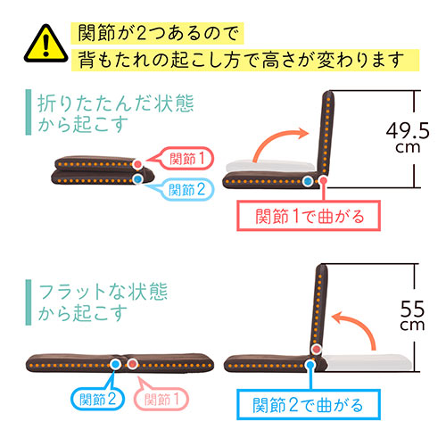 【アウトレット】折りたたみ座椅子 ファブリック 14段階リクライニング 持ち運び可能 持ち手付き ベージュ