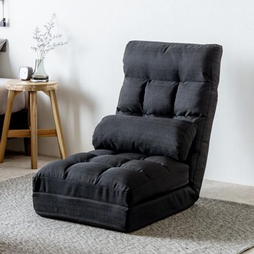 3WAY座椅子 ダブルクッション 14段階リクライニング ブラック