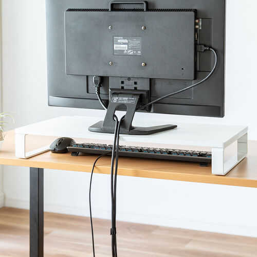 アウトレット】モニター台 スマホスタンド付き 机上台 幅60cm モニター