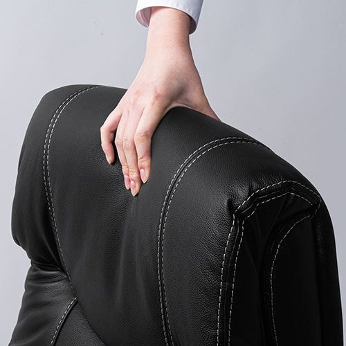 【アウトレット】本革レザーチェア 牛革 リクライニング オットマン内蔵 肘連動