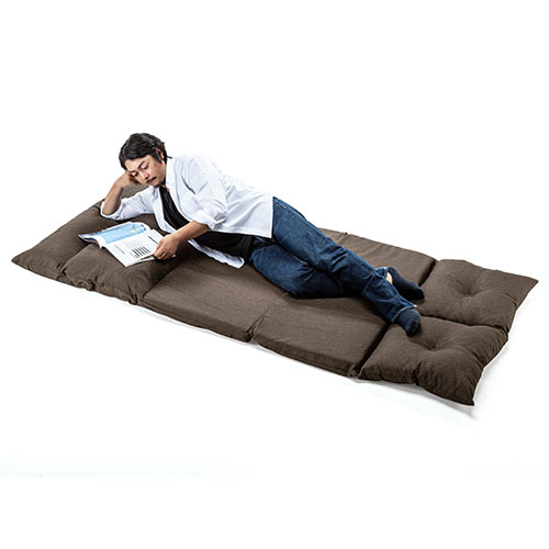 アウトレット】折りたたみ座椅子ベッド(2人掛け・背もたれ5段階