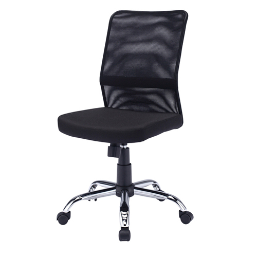 【アウトレット】メッシュチェア アームレスト無し ブラック