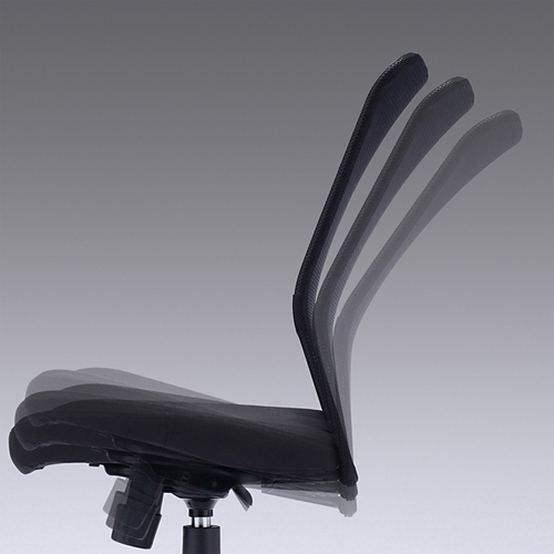 【アウトレット】メッシュチェア アームレスト無し ブラック