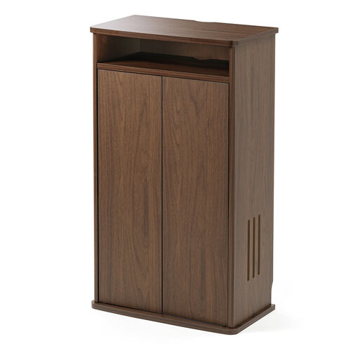 【アウトレット】ルーター収納ボックス 目隠しボックス モデム収納 ラック ケーブルボックス コード収納 木製 扉付き 電話台 幅48cm ダークブラウン