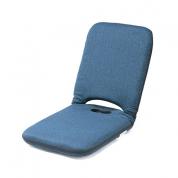折りたたみ座椅子 ファブリック 14段階リクライニング 持ち運び可能 持ち手付き ブルー YK-SNCF003BL